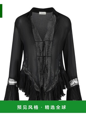 香港直邮BLUMARINE 女士衬衫 2C444AN0990 SS2026 黑色 长袖衬衫