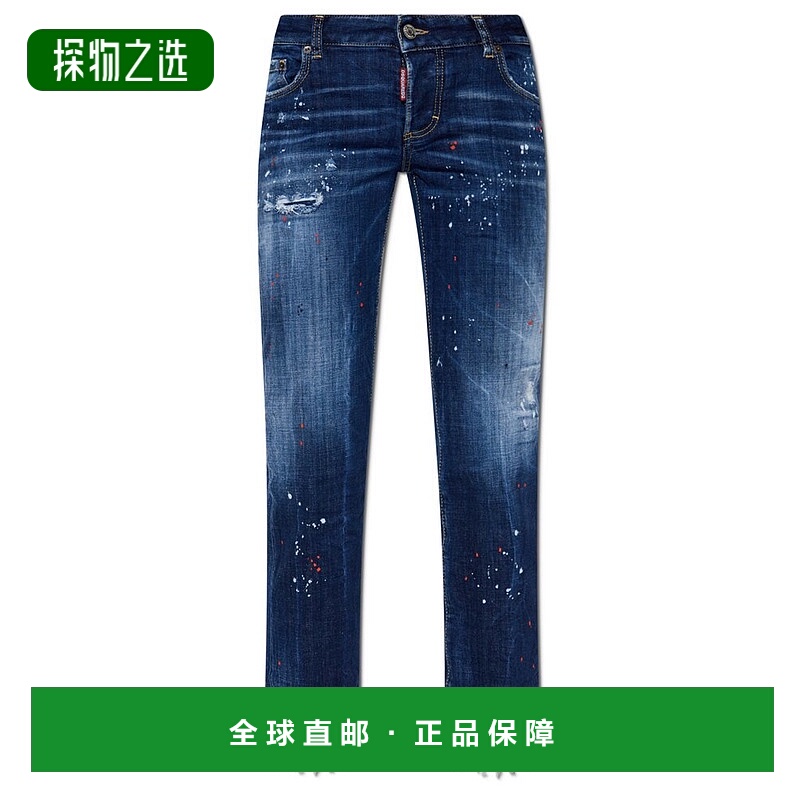 香港直邮Dsquared2 二次方 女士 腰带袢牛仔裤 S75LB1064S30664