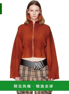 1h可退 香港直邮The Attico 女士 橙色 Sprayed Ribbed Wool Cash