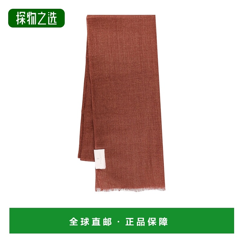 香港直邮Brunello Cucinelli 徽标标签围巾 MSCDAR097羊绒真丝