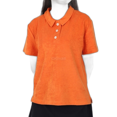 韩国直邮HOWLIN' Highlife Time 橘梦 短袖立领珠地网眼T恤