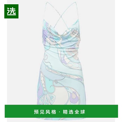 1h可退 香港直邮Emilio Pucci 璞琪 女士 Orchidee 针织吊带连衣