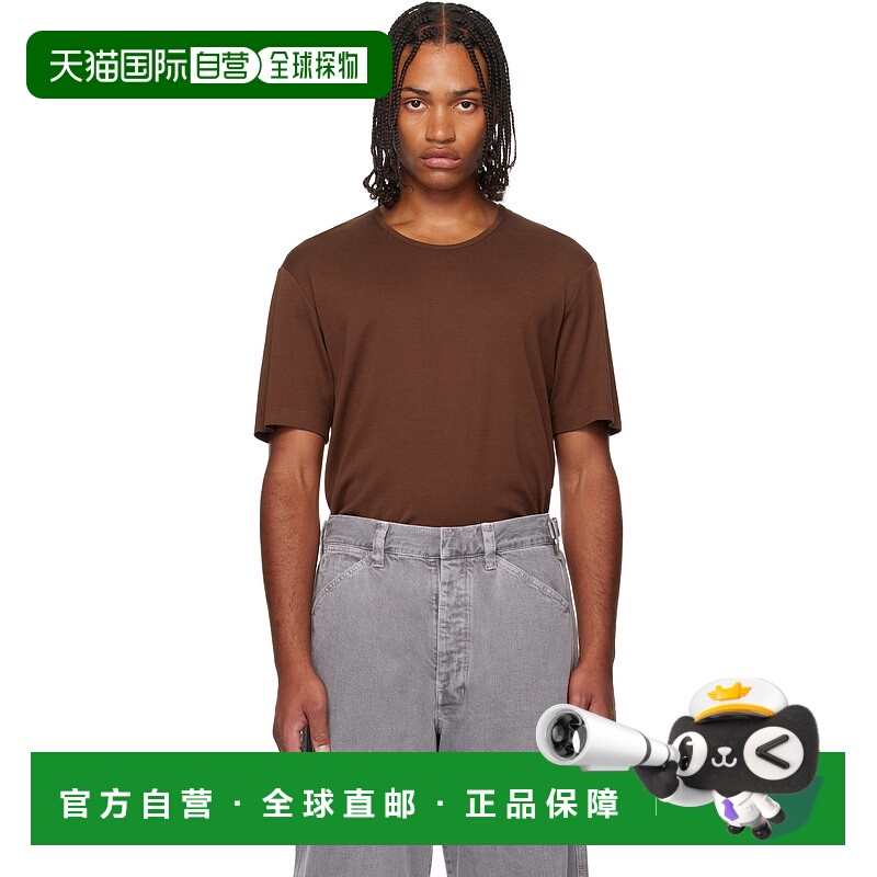1h可退 香港直邮Lemaire 男士 棕色 Rib T 恤 TO1109LJ1016针织