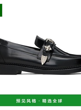 1h可退 香港直邮toga 男士 黑色抛光乐福鞋 FTVRMJ82609021