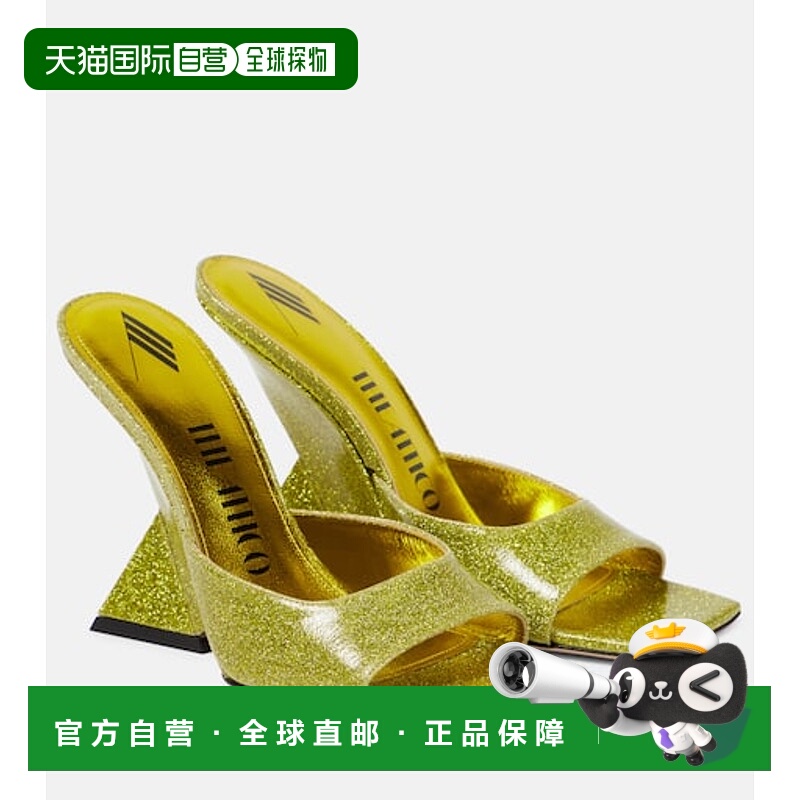 香港直邮The Attico 女士 Cheope 亮片凉拖 green绿色 舒适时尚