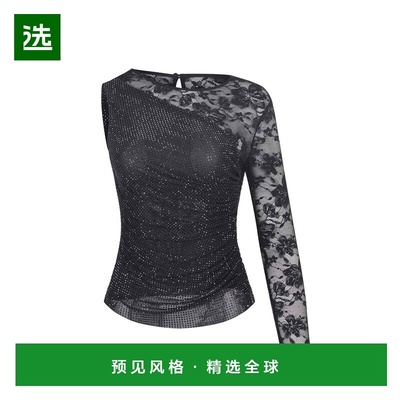 香港直邮SELF-PORTRAIT 女士T恤 PF25100TBLACK AW2025 黑色