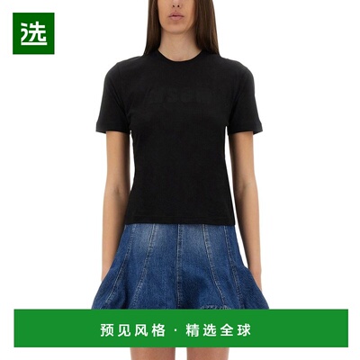 1h可退 香港直邮Msgm 女士 印花T恤 3842MDM99257313 black黑色