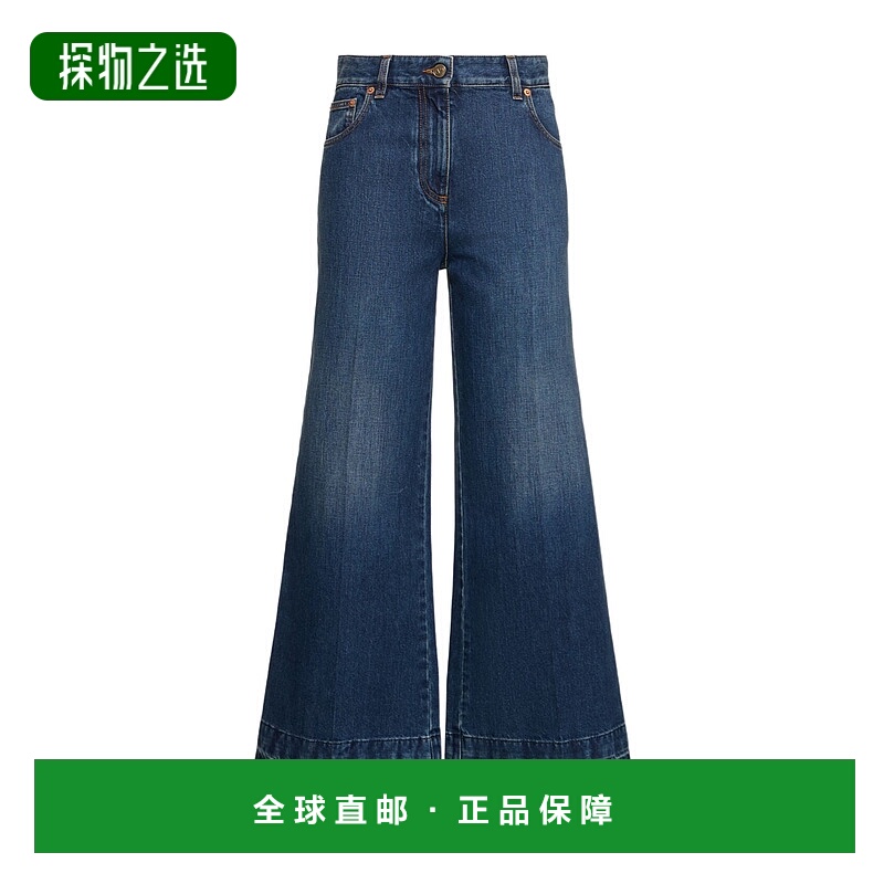 香港直邮Valentino 喇叭牛仔长裤 80I-52O042牛仔裤阔腿裤喇叭裤