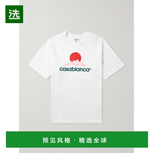 Casablanca 男士 Montagne Logo-Appliquéd 有机棉针织T男装