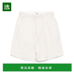 P25PB172L1018 条纹亚麻短裤 香港直邮Il Gufo