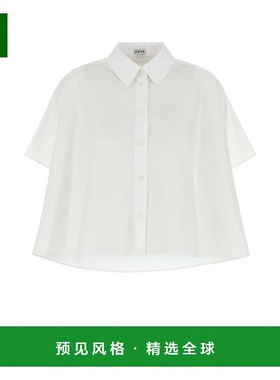 1h可退 香港直邮LOEWE 罗意威 女士 白色府绸宽松款衬衫 S359Y05X