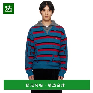 1h可退 香港直邮Andersson Bell 男士 蓝色 & 红色 Stripe Jacqua