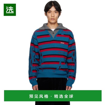 1h可退 香港直邮Andersson Bell 男士 蓝色 & 红色 Stripe Jacqua