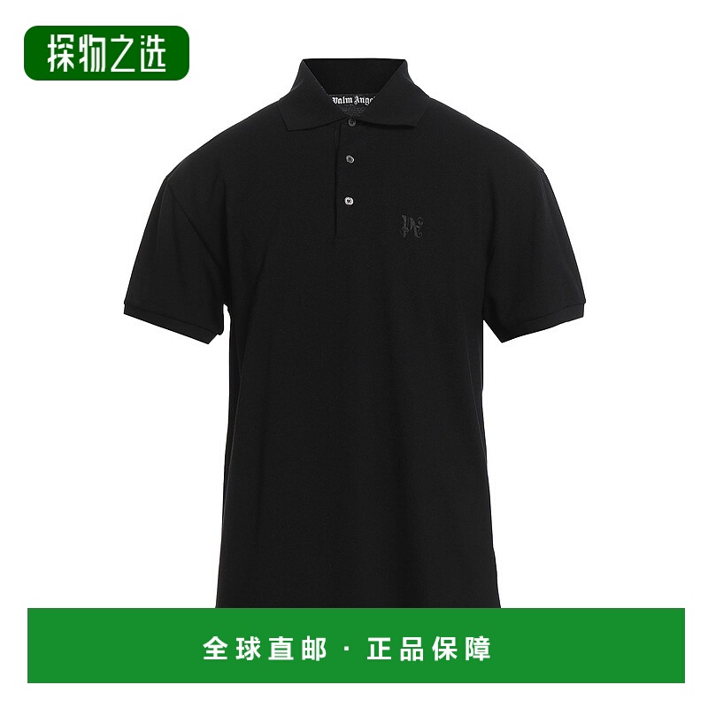 香港直邮Palm Angels 棕榈天使 男士 Polo衫 black黑色 舒适时尚
