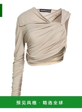 1h可退 香港直邮ANDREĀDAMO 女士 上衣 grey灰色 舒适时尚