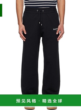 香港直邮Balmain 巴尔曼 男士 黑色 Paris Writing 运动裤 FH2PQ4