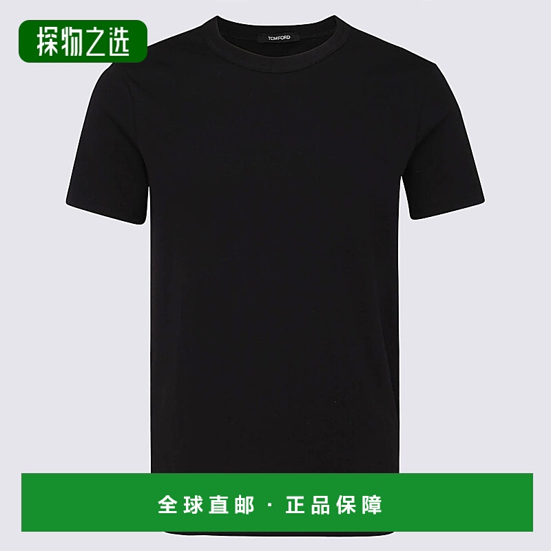 香港直邮Tom Ford 汤姆·福特 男士 and Polos T恤黑色T恤 T4M081