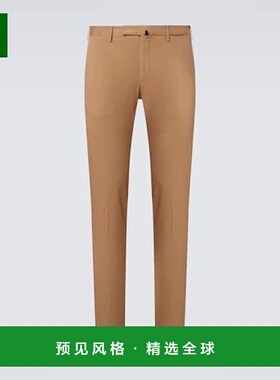 1h可退 香港直邮Slowear 男士 棉混纺斜纹棉布裤 brown棕色 舒适