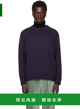 1h可退 香港直邮Bode 男士 紫色 Juniper 毛衣 MRF24KT021DARKPUR