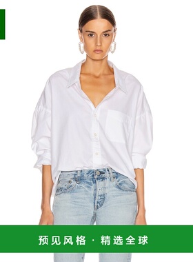 1h可退 香港直邮R13 女士 垂坠领牛津衬衫 R13W7469001 white白色