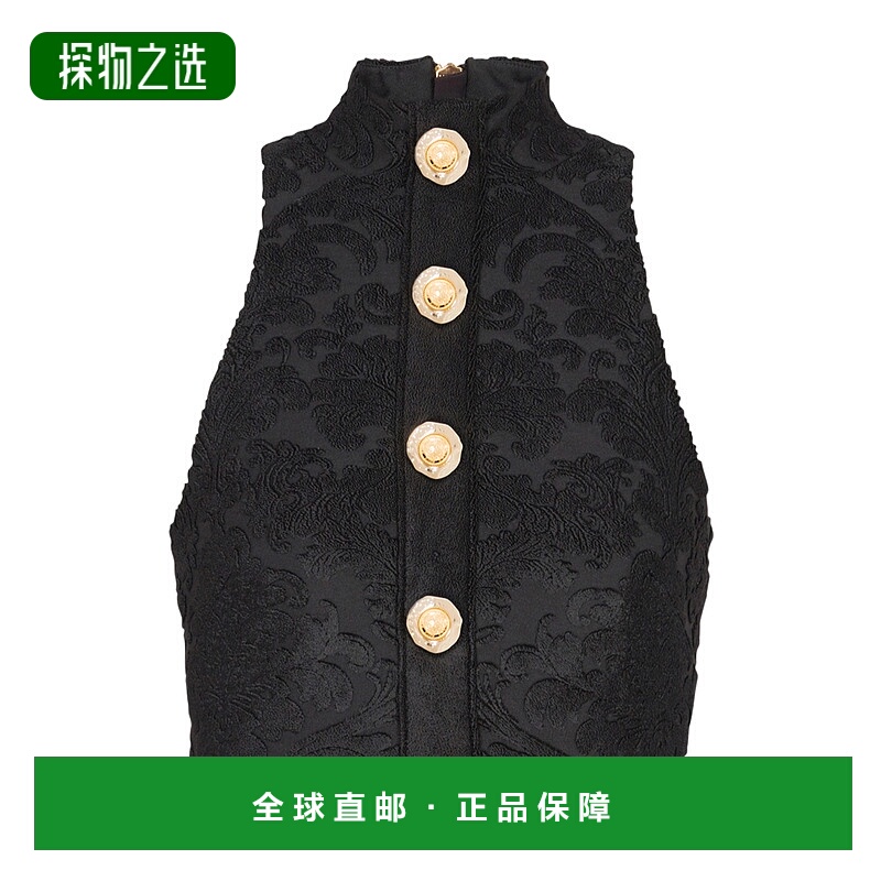 1h可退 香港直邮Balmain 巴尔曼 女士 巴洛克图案纽扣上衣 FF1AB4
