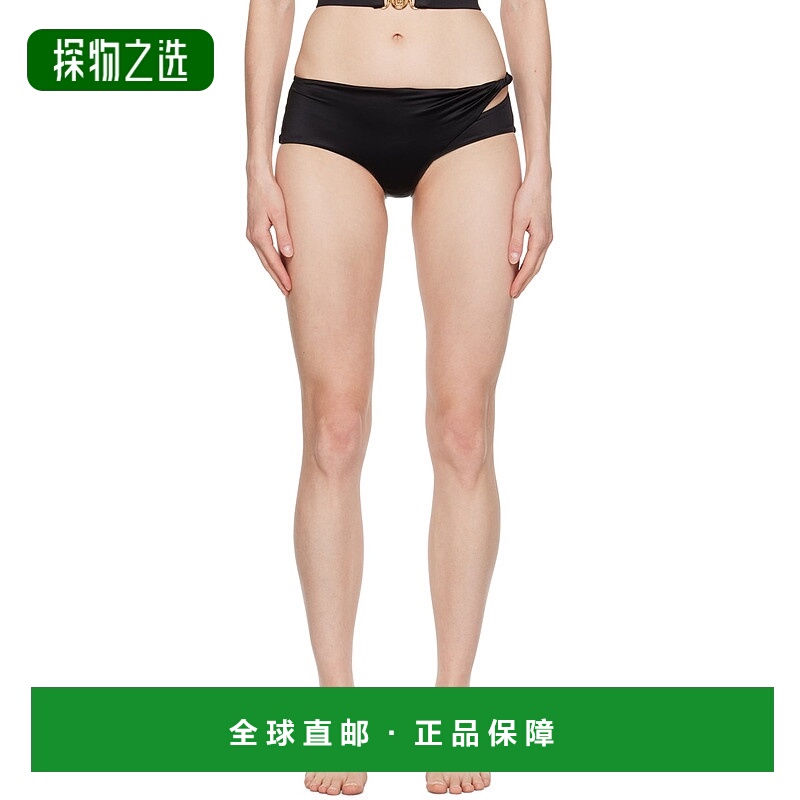 1h可退 香港直邮Versace 范思哲 女士 黑色 Belize 比基尼泳裤 10
