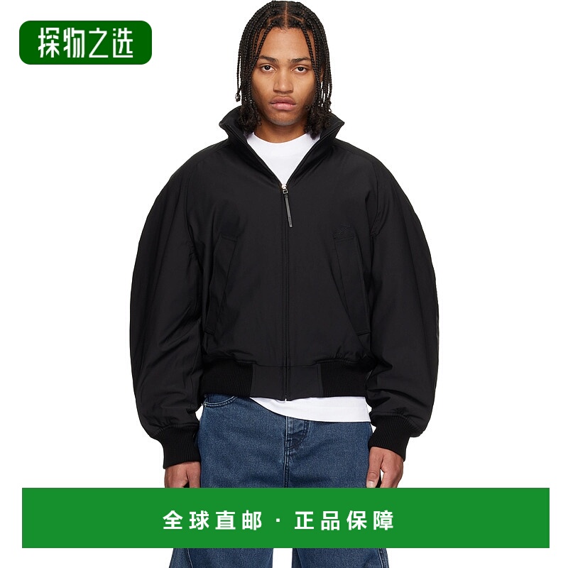 香港直邮Jacquemus 男士 黑色 Le Bomber Aero 飞行员夹克 25HOUM
