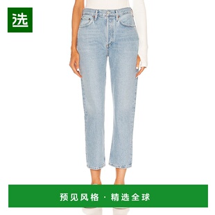 香港直邮AGOLDE 男士 Riley 高腰短款直筒裤 A056C1141牛仔