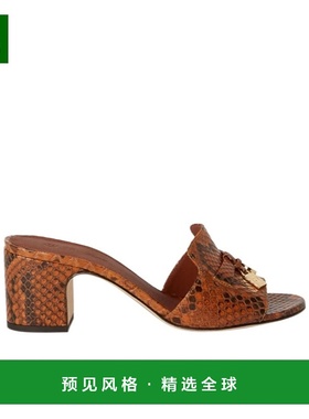 香港直邮Loro Piana 粗跟高跟凉鞋 FAN9618