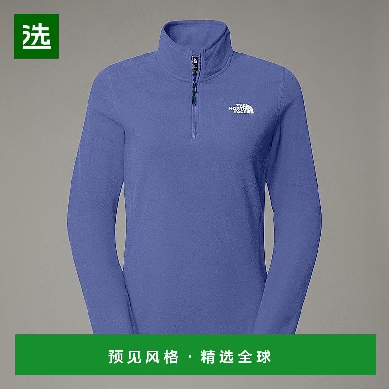 欧洲直邮北面女士 100 Glacier 全拉链羊毛衫TheNorthFace