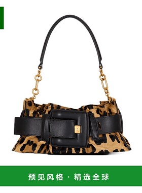 香港直邮Balmain Anthem Mini 小马皮豹纹包 FN1AE994LPLD斜挎包