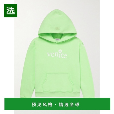 1h可退 香港直邮Erl 女童 Venice 印花棉混纺针织连帽衫童装 ERL0