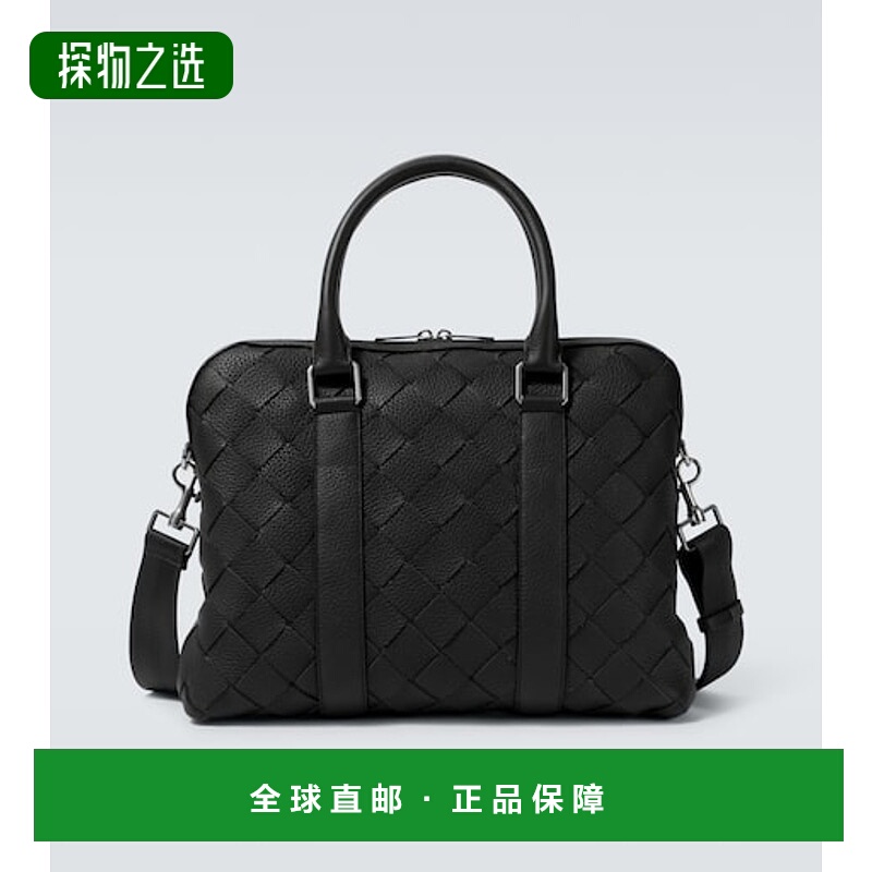 1h可退 香港直邮Bottega Veneta 葆蝶家 男士 长款编织皮革公文包