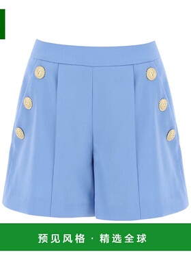 香港直邮Balmain 褶饰细节短裤 CF0PA235WC09