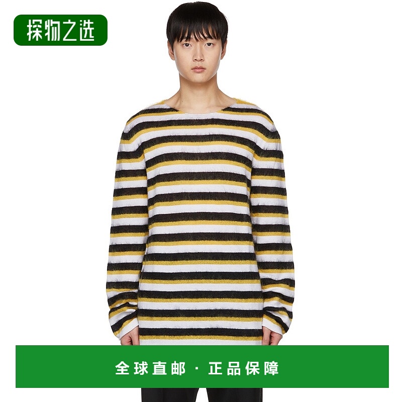 1h可退 香港直邮Marni 玛尼 男士 多色条纹毛衣 DVMG0039Q1UFW626