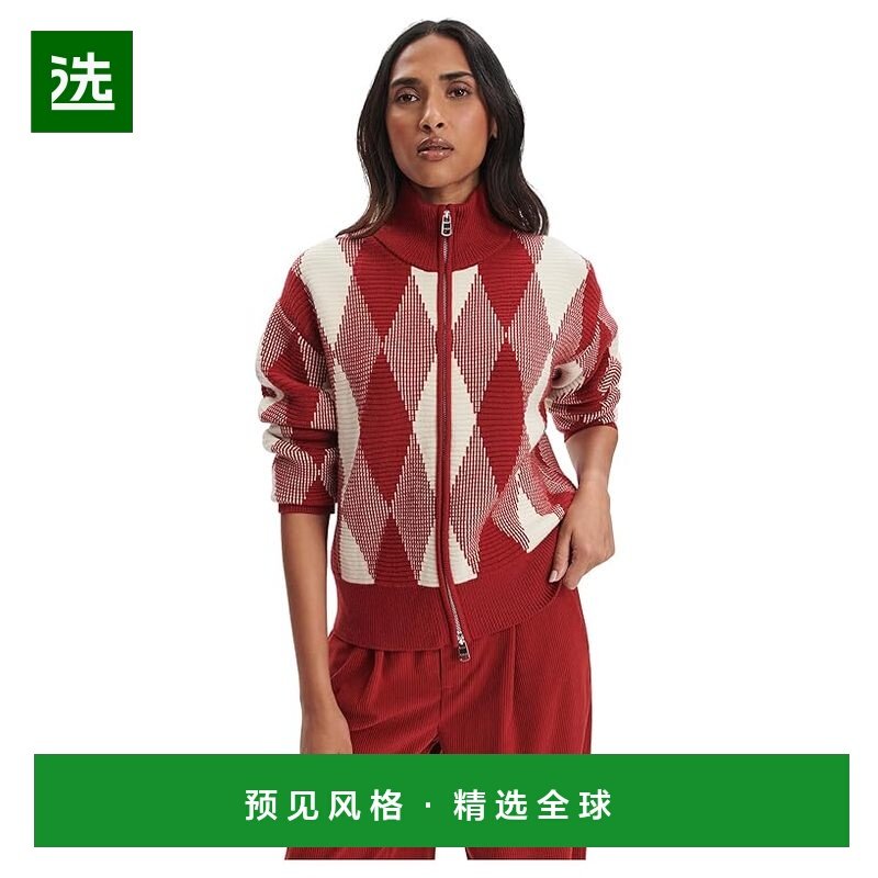 1h可退 香港直邮VARLEY 女士 Karina 提花针织夹克  舒适时尚,女装/女士精品,毛针织衫,淘宝优惠券,粉丝福利购,淘宝优惠卷