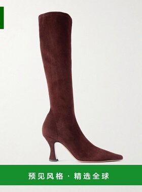 1h可退 香港直邮NEOUS 女士 绒面革及膝靴子 00358BS23DarkChoc
