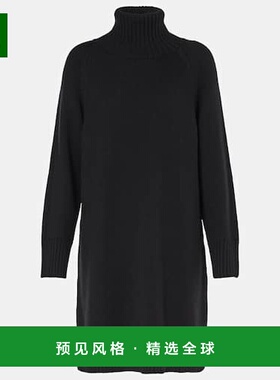 1h可退 香港直邮MaxMara 麦斯玛拉 女士 Trudy 羊毛高领针织连衣