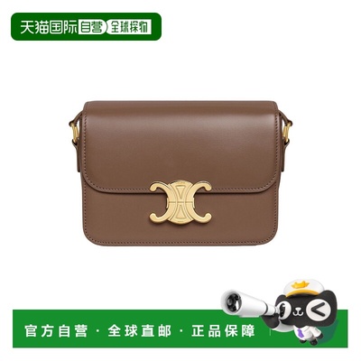 香港直邮Celine 思琳 女士 Triomphe 缎面小牛皮中小号皮包斜挎包