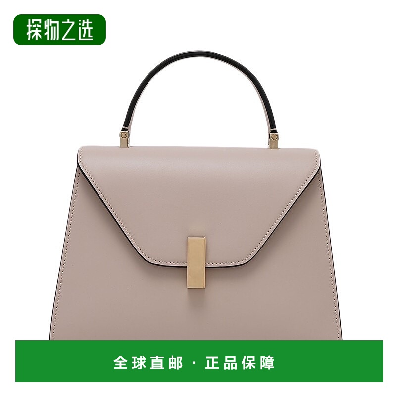自营欧洲直邮VALEXTRA ISIDE GIOIELLO中号裸色小牛皮翻盖手提单