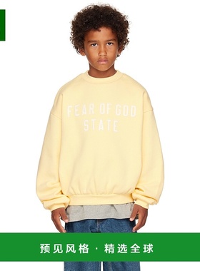 1h可退 香港直邮Essentials 女童 黄色 90s Fit Fleece Crewneck