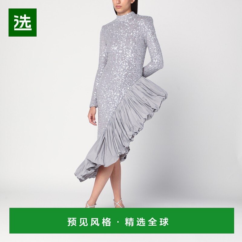 1h可退 香港直邮ROTATE BIRGER CHRISTENSEN 女士 不对称银色亮片,女装/女士精品,连衣裙,淘宝优惠券,粉丝福利购,淘宝优惠卷