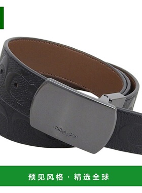 COACH 蔻驰 小物件 男士 腰带 黑色 皮革 38 MOD PLQ SIG