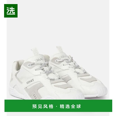 香港直邮versace 范思哲 女士 Galaxia 山羊皮边皮质运动鞋