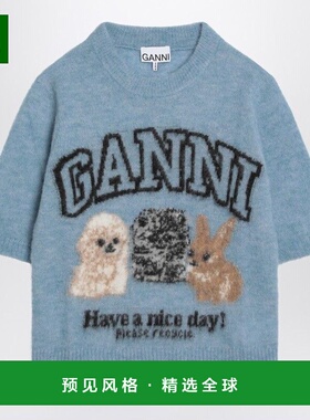 1h可退 香港直邮GANNI 女士针织衫 K25172690326 AW2025 绿色 MAG