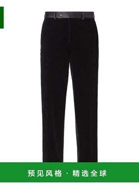 香港直邮FENDI 男士休闲裤 FB1089AVY1F0QA1 SS2026 黑色 天鹅绒