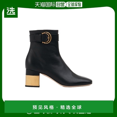 香港直邮Chloe Aliz&egrave;短靴 C24A03HMC粗跟