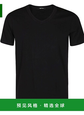 1h可退 香港直邮Tom Ford 汤姆·福特 男士 黑色棉质T恤 T4M09104