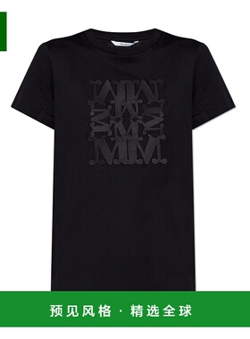 1h可退 香港直邮MaxMara 麦斯玛拉 女士 Giovane 標誌刺繡圓領 T