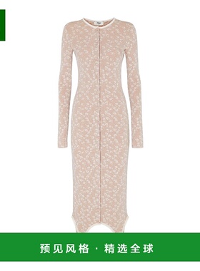 香港直邮Fendi 提花连衣裙 FZDD42ATPW长袖修身